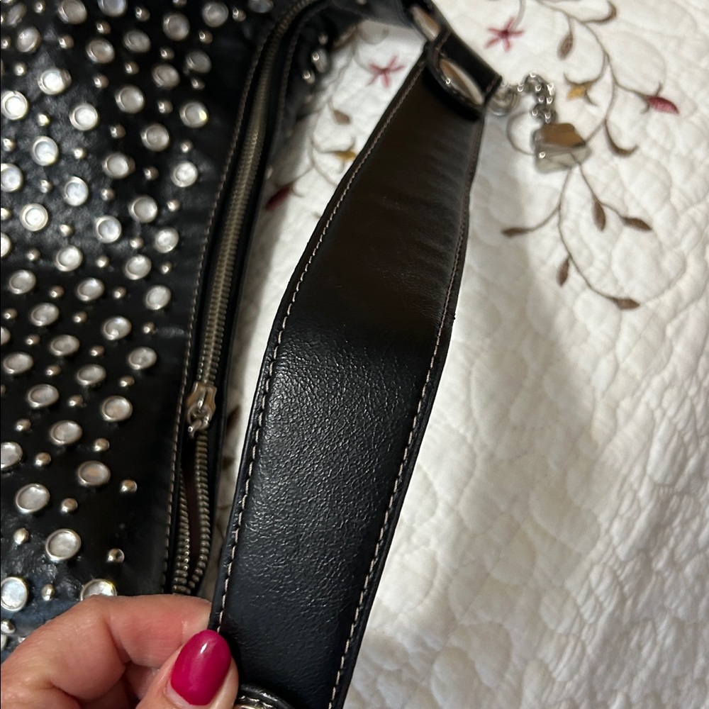 Studded Black Handbag - Picture 8 of 9